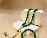 The Jannat Green Masbaha | 33-Bead Zebra Jasper (10mm)