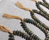 Emerald Green Date Seed Tasbih – 33 Bead Boho Rosary (Rustic Tassel)